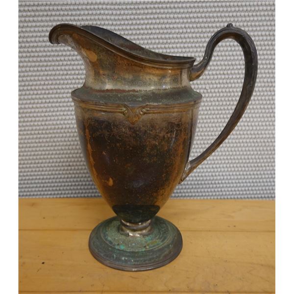 Reed & Barton Silver-Plated Water Pitcher Marked 7825, 8.5" x 10"H