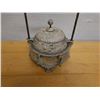 Image 2 : Meriden Company Carved Metal Quadruple Plate w/ Handle Marked 4992 & DR54, 6" Dia, 11.5"H