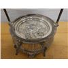 Image 4 : Meriden Company Carved Metal Quadruple Plate w/ Handle Marked 4992 & DR54, 6" Dia, 11.5"H