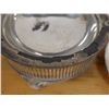 Image 7 : Meriden Company Carved Metal Quadruple Plate w/ Handle Marked 4992 & DR54, 6" Dia, 11.5"H