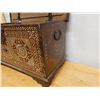 Image 10 : Carved Wooden Hinged Chest w/ Mother of Pearl Inlay, 27" x 13" x 15"H
