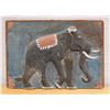 Image 1 : Carved & Painted Wooden Elephant Wall Panel 17" x 12"