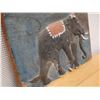 Image 2 : Carved & Painted Wooden Elephant Wall Panel 17" x 12"