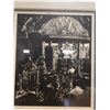 Image 3 : Hawaii Crowd Scene, Wood Block Original Art by Artist J.M. Fraser, 11" x 13" Framed & Matted