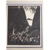 Image 3 : Battle Scene Wood Block Artwork by Juliet May Fraser, 11" x 13" Framed & Matted