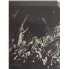 Image 4 : Battle Scene Wood Block Artwork by Juliet May Fraser, 11" x 13" Framed & Matted