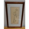 Image 1 : Botanical Artwork Marked Artist Proof 2/5  Wren w/ Stamp, 13" x 21" Framed & Matted