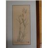 Image 2 : Botanical Artwork Marked Artist Proof 2/5  Wren w/ Stamp, 13" x 21" Framed & Matted
