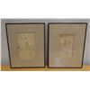 Image 1 : Qty 2 Abstract Artworks, Framed & Matted 10" x 13"