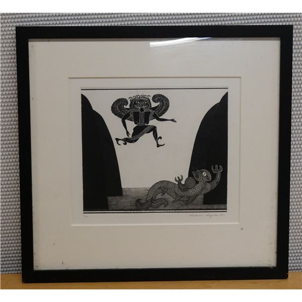 Gorgon and Taniwha Ltd. Ed. 6/25 Artwork 19"X18" by Marian Maguire 2010