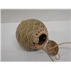 Image 3 : Round Woven Basket Container w/ Attached Lid & Strap 4.5" Dia