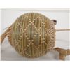 Image 4 : Round Woven Basket Container w/ Attached Lid & Strap 4.5" Dia