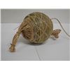 Image 5 : Round Woven Basket Container w/ Attached Lid & Strap 4.5" Dia