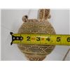 Image 6 : Round Woven Basket Container w/ Attached Lid & Strap 4.5" Dia
