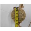 Image 7 : Round Woven Basket Container w/ Attached Lid & Strap 4.5" Dia