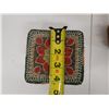 Image 12 : Qty 2 Square Beaded Trinket Boxes w/ Lids, 4" x 4" x 4.5"H