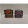 Image 2 : Qty 2 Square Beaded Trinket Boxes w/ Lids, 4" x 4" x 4.5"H