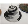 Image 11 : Two Woven Bowls & One Ceremonial Beaded Hat, Misc Sizes