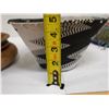 Image 13 : Two Woven Bowls & One Ceremonial Beaded Hat, Misc Sizes