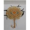 Image 12 : Qty 2 Hand-Woven Fans Approx. 8-9" x 13"L