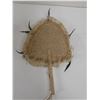 Image 6 : Qty 2 Hand-Woven Fans Approx. 8-9" x 13"L