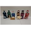Image 1 : Miniature 8-piece Beaded Nativity Scene, Approx 5"H