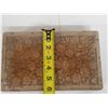Image 10 : Carved Wooden Box w/ Hinged Lid 10" x 6" x 2.5"