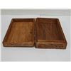 Image 6 : Carved Wooden Box w/ Hinged Lid 10" x 6" x 2.5"
