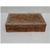 Image 7 : Carved Wooden Box w/ Hinged Lid 10" x 6" x 2.5"