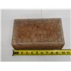 Image 9 : Carved Wooden Box w/ Hinged Lid 10" x 6" x 2.5"