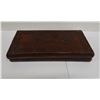 Image 1 : Carved Wooden Box & Contents (misc hair accessories) 13" x 7 X 2.5"H
