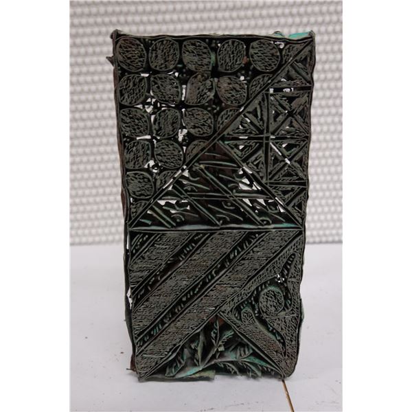 Hand Carved Wooden Printing Block for Artwork  6.5" x 2.5"