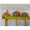 Image 15 : Qty 3 Carved Maracas Gourds Percussion Rattle Instruments, Misc Sizes
