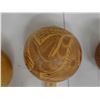 Image 2 : Qty 3 Carved Maracas Gourds Percussion Rattle Instruments, Misc Sizes