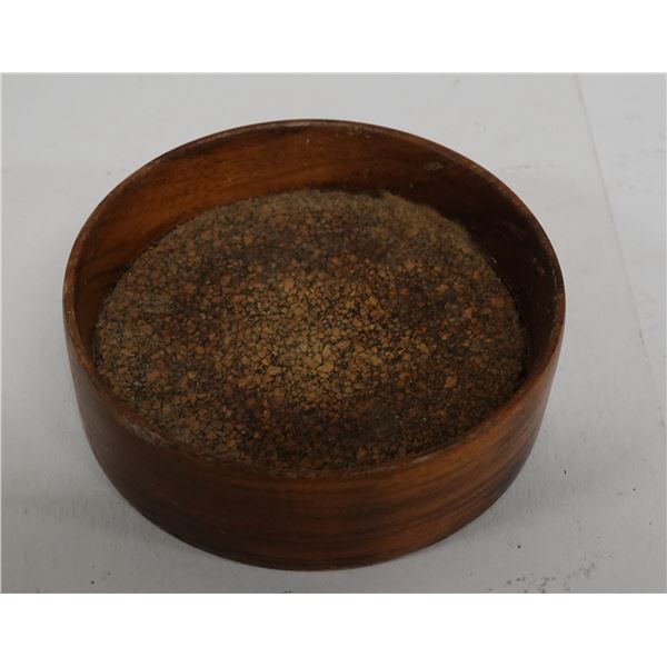 Round Wooden Coaster/Block Marked Koa, Kona Hawaii 1986 w/ Signature 4.5" Dia, 1.75"H