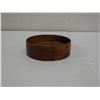 Image 2 : Round Wooden Coaster/Block Marked Koa, Kona Hawaii 1986 w/ Signature 4.5" Dia, 1.75"H