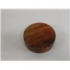 Image 4 : Round Wooden Coaster/Block Marked Koa, Kona Hawaii 1986 w/ Signature 4.5" Dia, 1.75"H