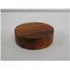 Image 5 : Round Wooden Coaster/Block Marked Koa, Kona Hawaii 1986 w/ Signature 4.5" Dia, 1.75"H