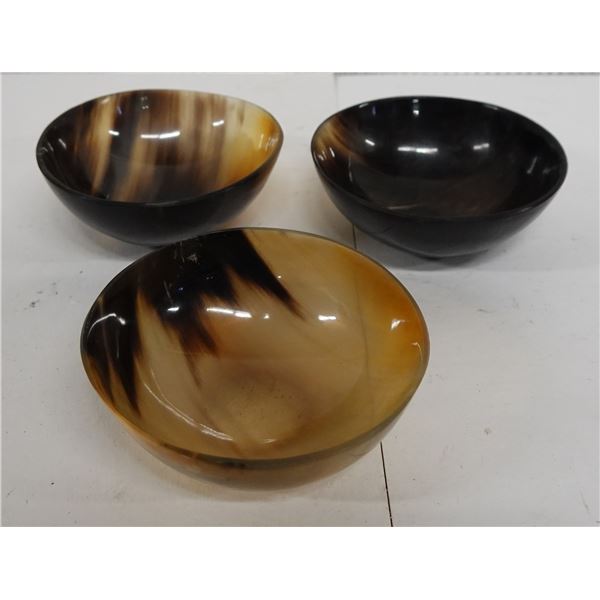 Qty 3 Handcrafted Bowls, Misc Sizes