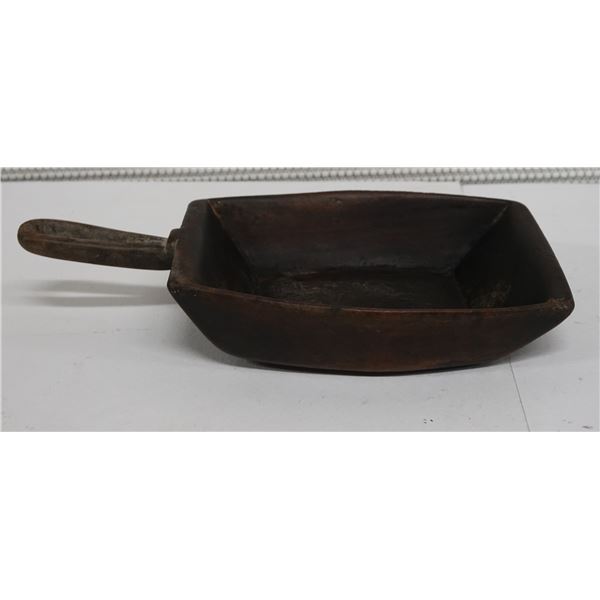 Wooden Tray or Scoop w/ Handle 11" x 6.5" x 2"H