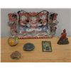 Image 1 : Carved Dragon Boat Panel, Misc Decorative Eggs, Medallion, Wall Hanging, Buddha Figurine, etc Misc S