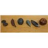 Image 1 : Qty 6 Small Carved Figurines: Fruit, Leaves, Scoop, etc Misc Sizes