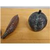 Image 5 : Qty 6 Small Carved Figurines: Fruit, Leaves, Scoop, etc Misc Sizes