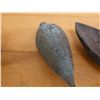 Image 6 : Qty 6 Small Carved Figurines: Fruit, Leaves, Scoop, etc Misc Sizes