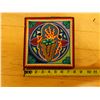 Image 8 : Qty 3 Yarn Folk Art on Wood, Signed by Artist 8" x 8"