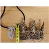 Image 8 : Ceremonial or Tribal-Style Necklace & Carved Crown Headpiece, Misc Sizes