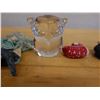 Image 4 : Qty 8 Small Carved Figurines & Glass: Owl, Duck, Tribal Figures, etc Misc Sizes