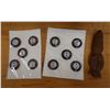 Image 2 : Qty 2 Coconut Shell Bowls, Carved Utensils & 10 Buttons, Misc Sizes
