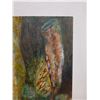 Image 3 : Abstract Painting on Canvas, by Artist Noe Tanigawa on Back, 32" x 35" Unframed