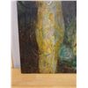 Image 5 : Abstract Painting on Canvas, by Artist Noe Tanigawa on Back, 32" x 35" Unframed